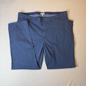 Peter Millar Pants Mens 40 Blue Classic Chino Stretch Flat Front‎ Silk Blend